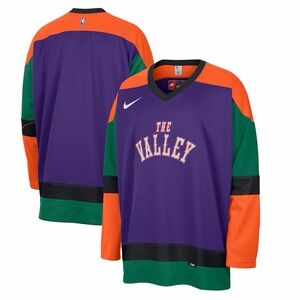 Nike NBA Phoenix Suns Hockey Jersey City Edition Men’s sz Large Purple Orange